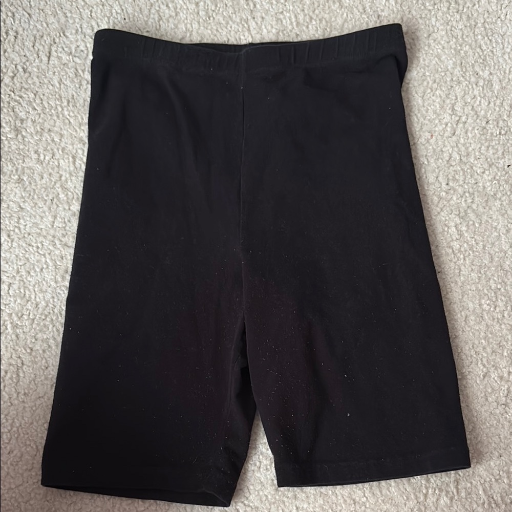 • Marika Black High-Waisted Athletic Shorts •